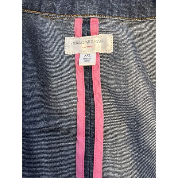 Isaac Mizrahi Design Women’s PlusXXL Crop Denim Jacket Vintage Y2K  Peppy School - Picture 3 of 9